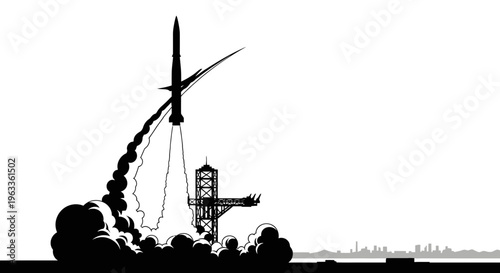 Rocket Launching into the Sky 1.