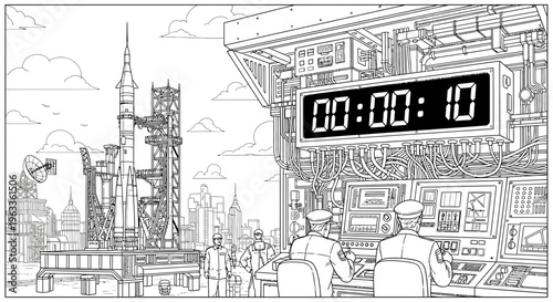 People in a control room.