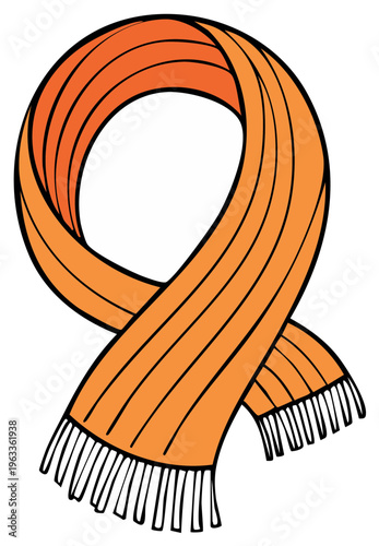 Cozy knitted winter scarf accessory for cold weather warmth and fashion