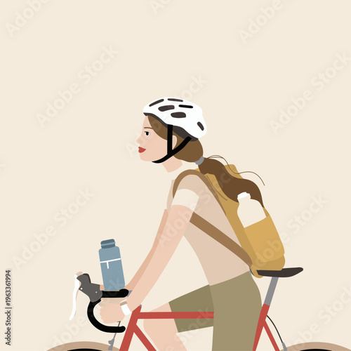 Cyclist Using Insulated Cooler Backpack