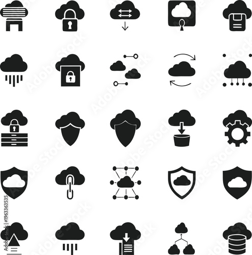 “Cyber Security Outline Icons Collection”