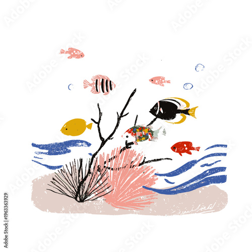 Eco-Friendly Reef Safe Sunscreen Tube Illustration