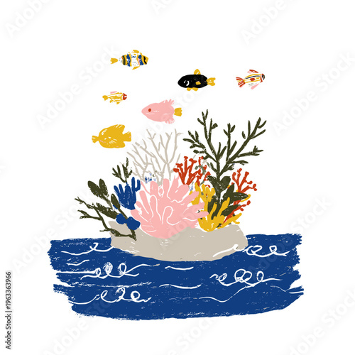 Eco-Friendly Reef Safe Sunscreen Tube Illustration