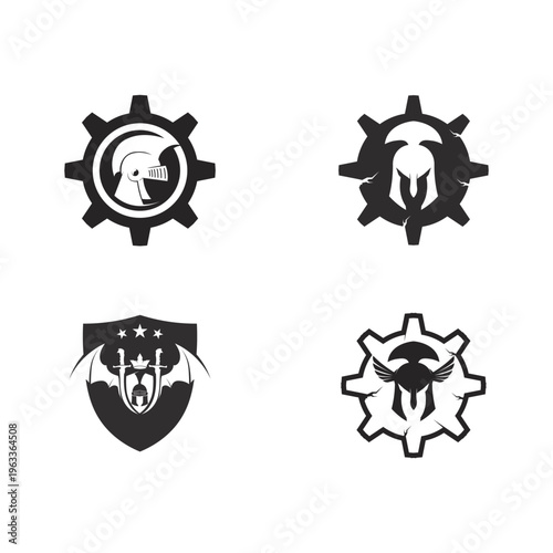 spartan logo icon designs vector