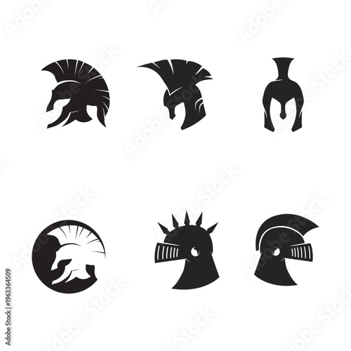 spartan logo icon designs vector