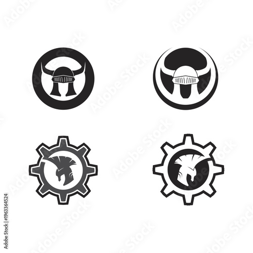 spartan logo icon designs vector