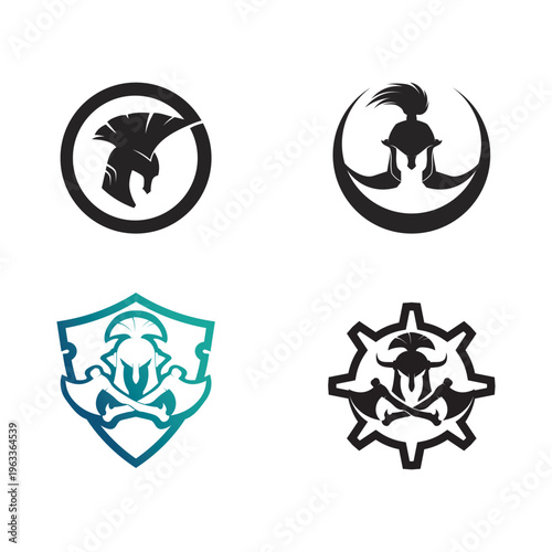 spartan logo icon designs vector
