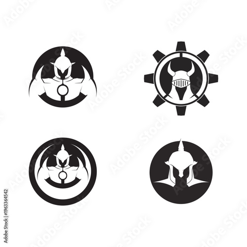 spartan logo icon designs vector