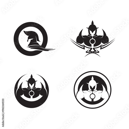 spartan logo icon designs vector