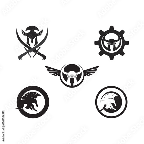 spartan logo icon designs vector