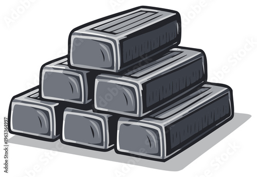 Stack of silver bars, illustrating wealth, investment, and financial concepts