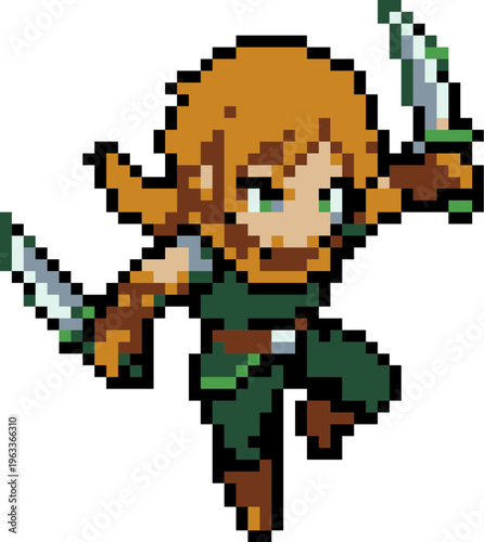 Thief Assassin Ninja Character Pixel Art