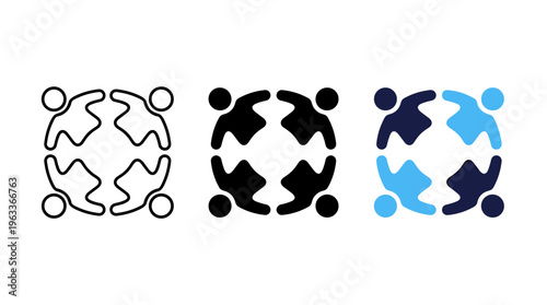 Management and team hierarchy icon with leader and subordinates. Symbol of business organization, leadership structure, staff management, corporate hierarchy, workforce supervision.