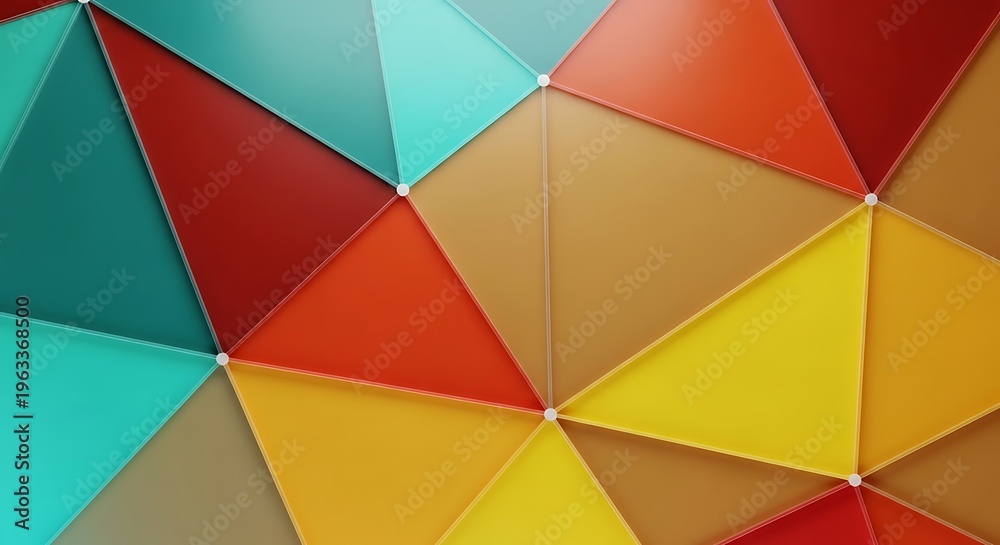 Obraz premium colorful geometric triangles translucent background