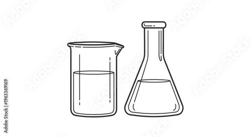 Laboratory glassware equipment science tools.