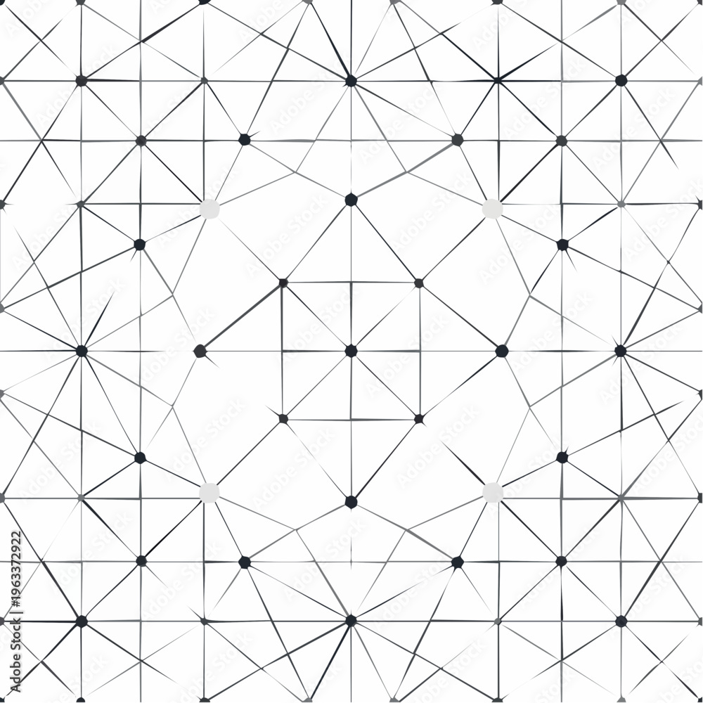 Obraz premium Abstract network node connection pattern with triangles and lines, digital connectivity.flower vector