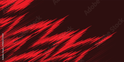 black red dragon decal brush fire volcano lava sakura Asia Japan anime style illustration sporty background banner style illustration.