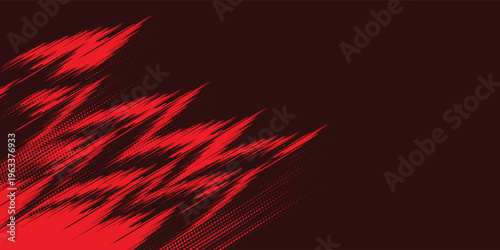 black red dragon decal brush fire volcano lava sakura Asia Japan anime style illustration sporty background banner style illustration.