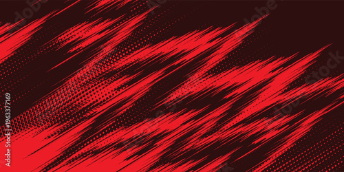 black red dragon decal brush fire volcano lava sakura Asia Japan anime style illustration sporty background banner style illustration.