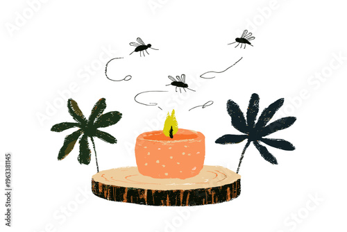 Terracotta Citronella Candle Mosquito Repellent