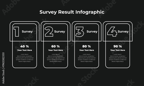Survey Result Infographic for Data Presentation with Four Options