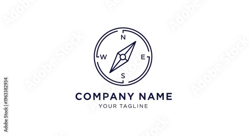 Compass navigation logo with company name.