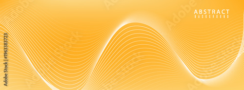 Solid yellow orange gradient simple tone color background. White flowing lines design. simple balnd and mess