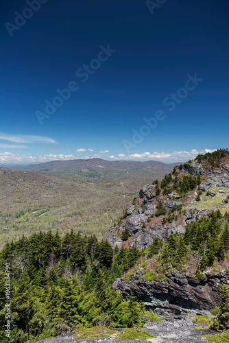 Sam Knob hiking trail in the Pisgah national forest in North Carolina
