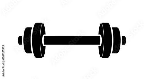 dumbbell on white background