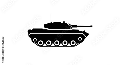 vector illustration of a tank