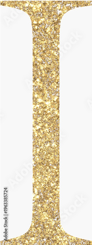 golden font alphabrt leter I