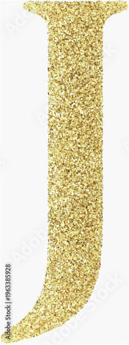 golden alphabet leter j