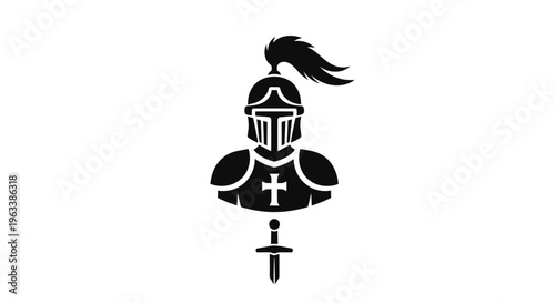 vector illustration of a knight with a sword