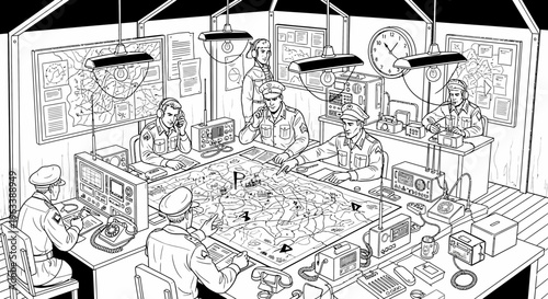 People working in an office space.