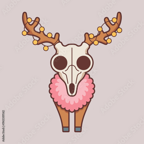 Cute Kawaii Christmas Animals, Fantasy & Spooky Characters Vector Bundle