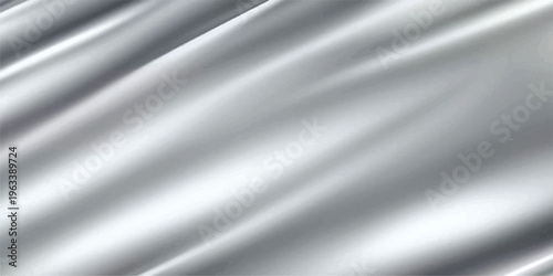 Abstract Silver Metallic Wave Background with Smooth Flowing Texture
