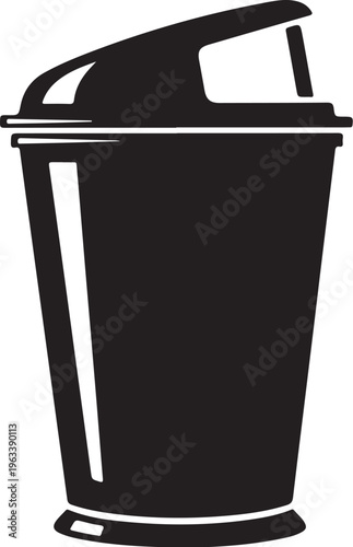 Black protein shaker bottle, sports drink cup, fitness container, blender bottle