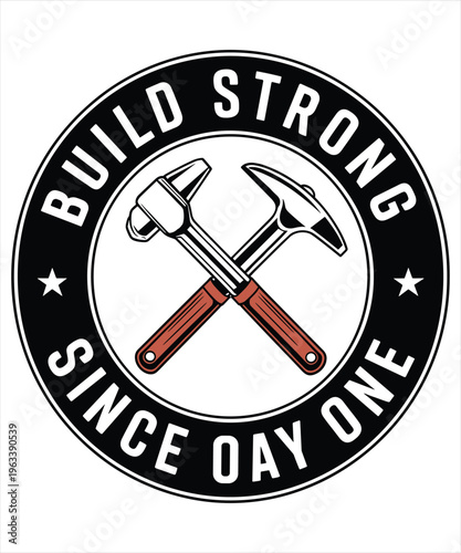 Geology Hammers Crossed Emblem Build Strong Since Day One Vintage Style
