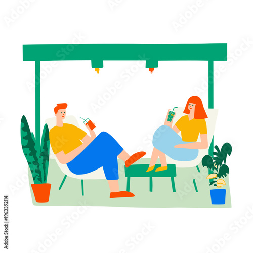 Modern Patio with Gentle Misting System