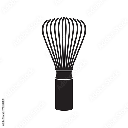 A classic bamboo chasen whisk, traditionally used in Japanese tea ceremonies to mix and froth matcha