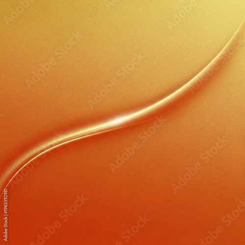 Warm orange background with a curved line