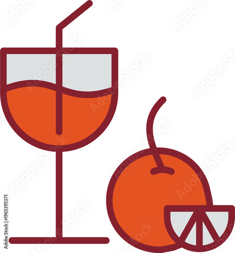 Orange Juice Vector Icon