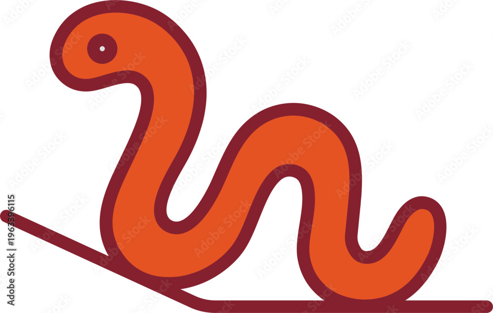 Obraz premium Worm Vector Icon