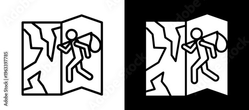 Refugee Crisis whiteblack icon