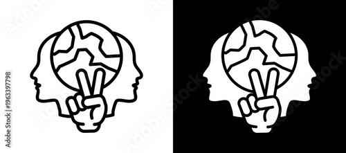 Peace Talks whiteblack icon