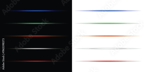 Beautiful light flares and Glowing streaks on dark background | Minimal black white abstract arrow shape geometric vector icon design