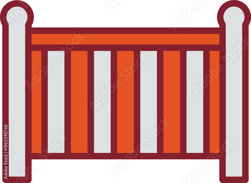 Baby Cot Vector Icon