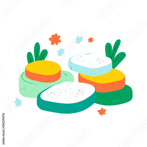 Soft Glowing Puffy Buttons and Sliders in Minimalist UI