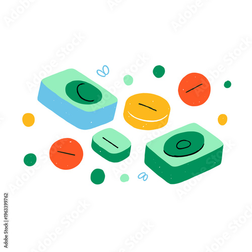 Soft Glowing Puffy Buttons and Sliders in Minimalist UI