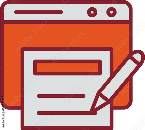 Blog Template Vector Icon